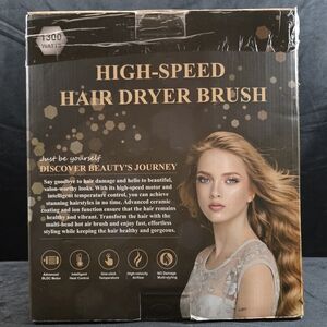 Advanced High-Speed Hair Dryer Brush - Black